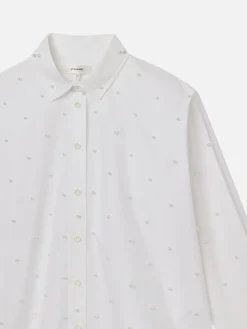 The Oversized Pearl Shirt in White