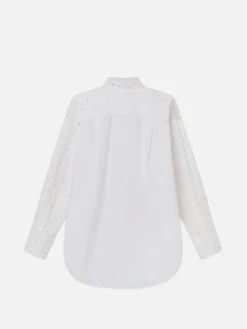 The Oversized Pearl Shirt in White