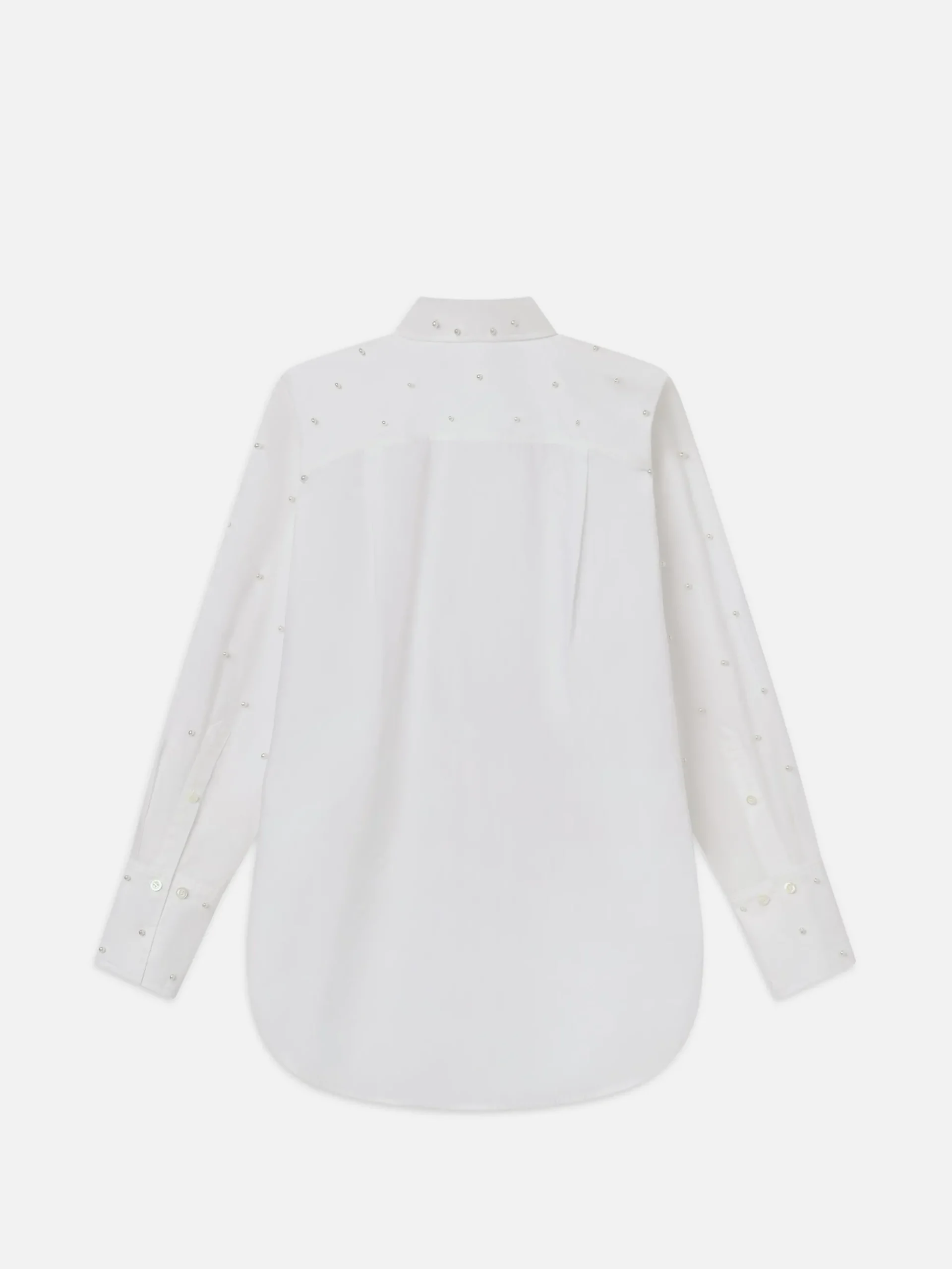 The Oversized Pearl Shirt in White