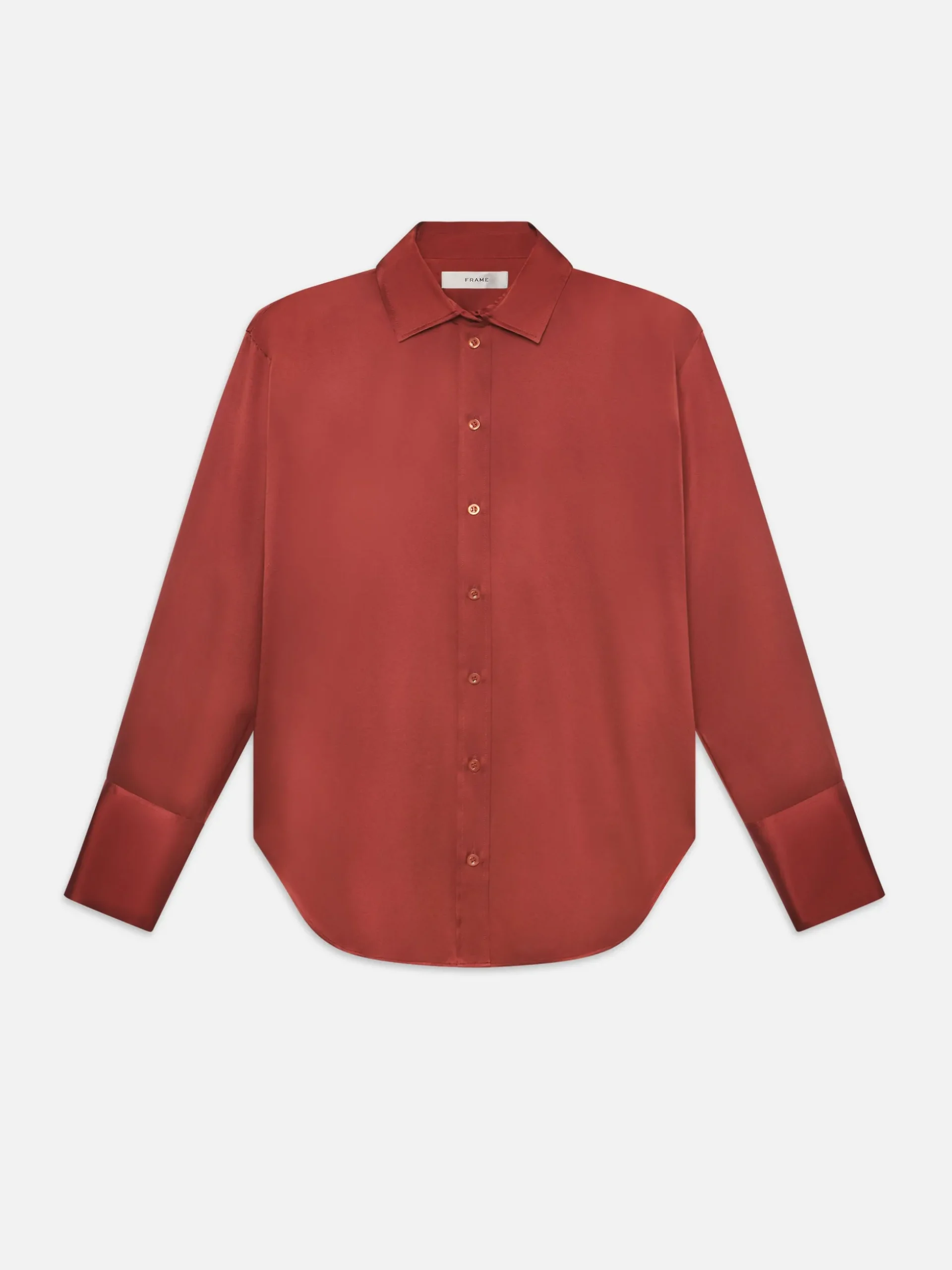 The Oversized Shirt in Deep Rust