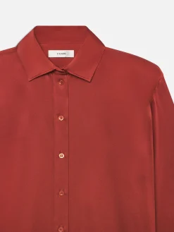 The Oversized Shirt in Deep Rust