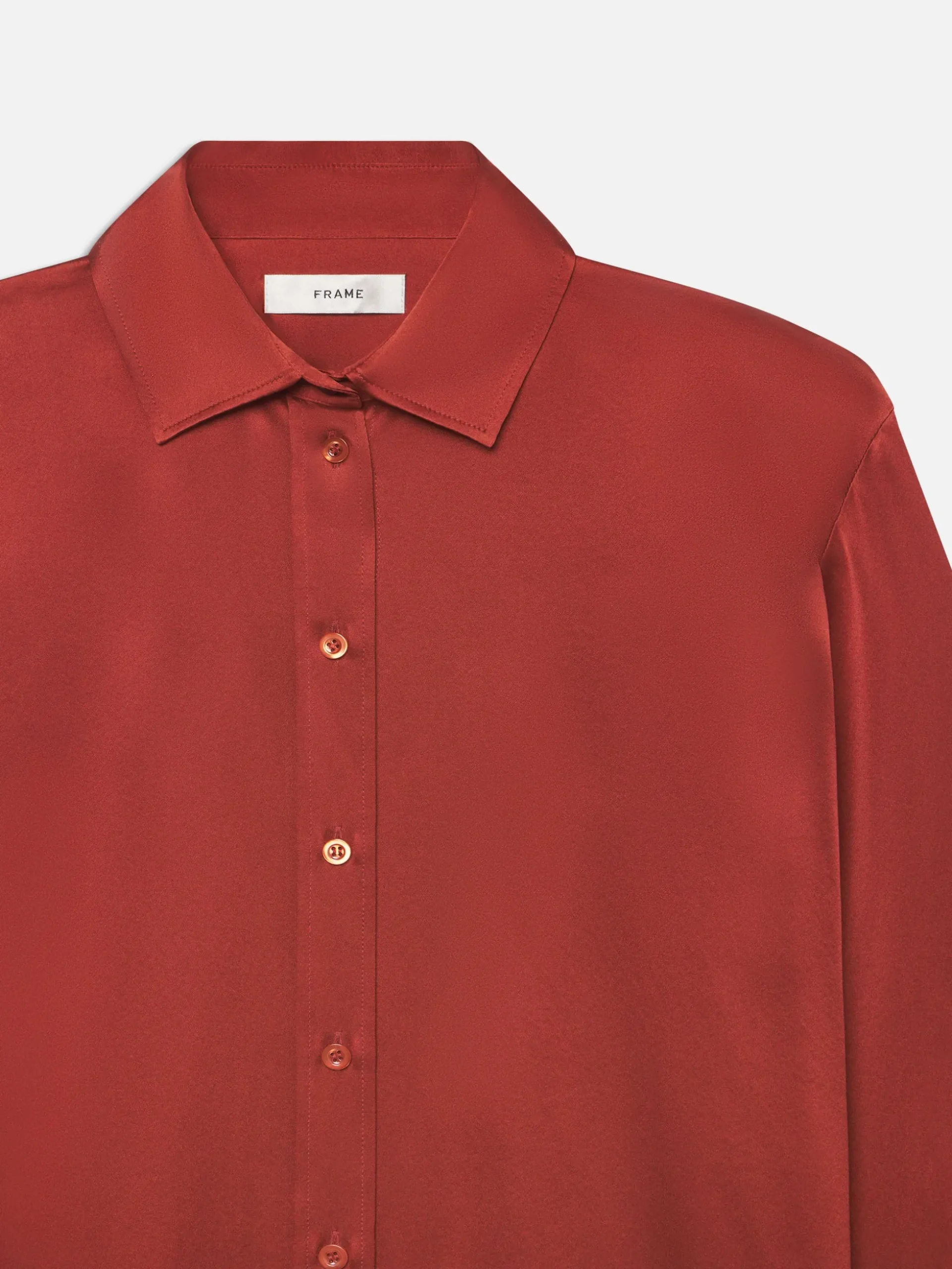 The Oversized Shirt in Deep Rust