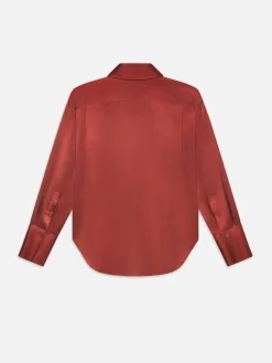 The Oversized Shirt in Deep Rust