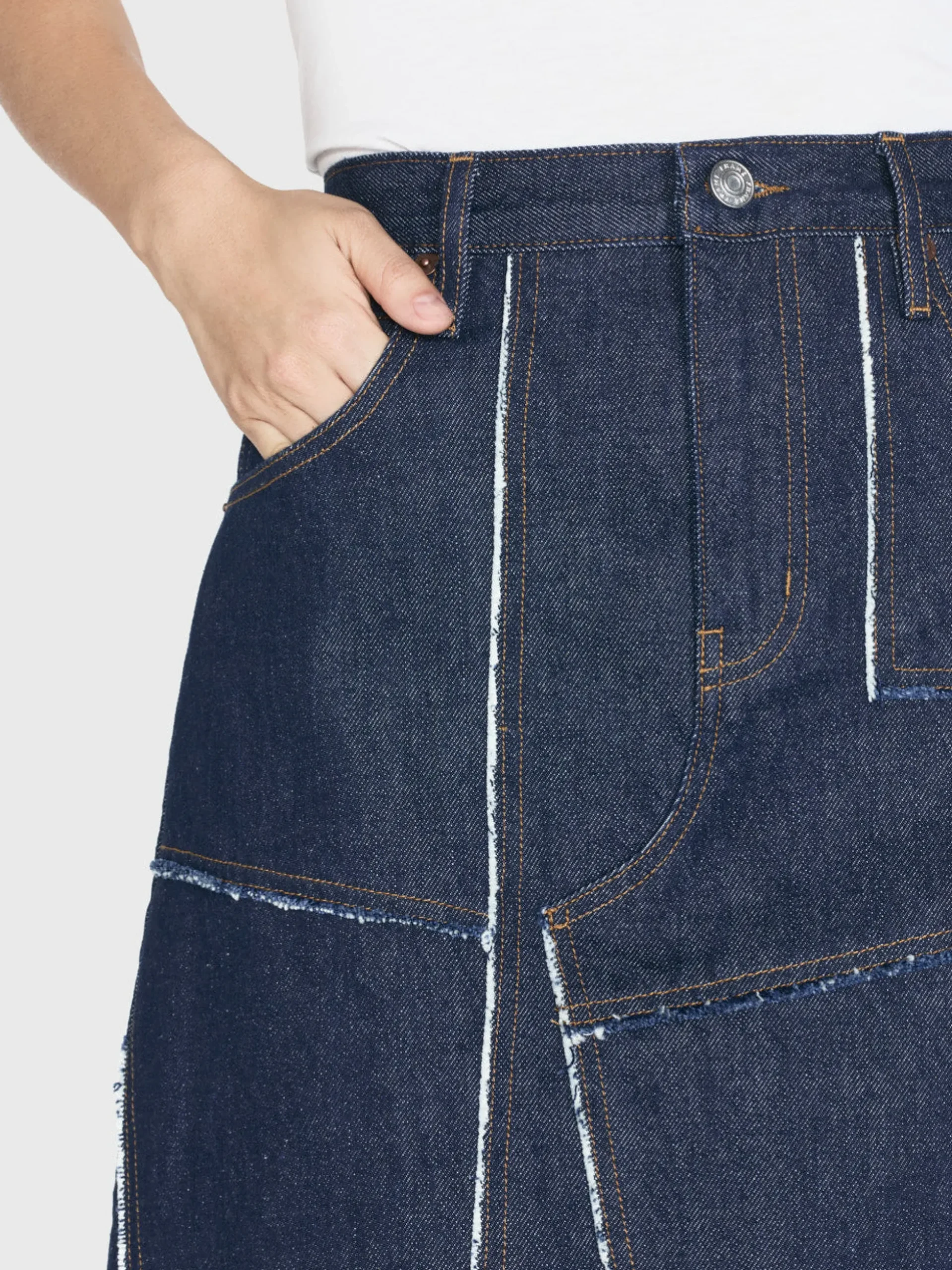 The Patchwork Midi Skirt in Hemlock