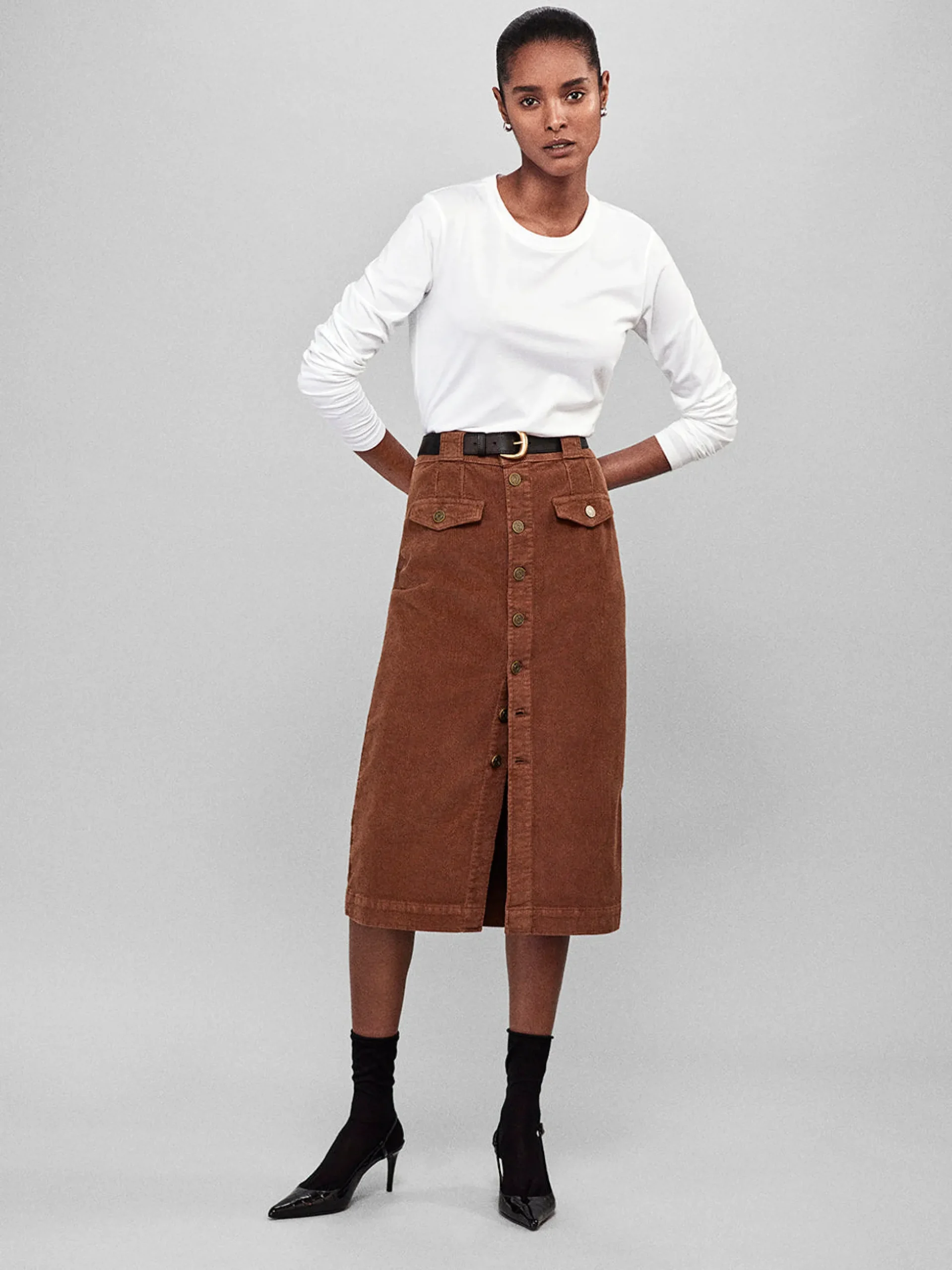 The Penelope Skirt in Toast