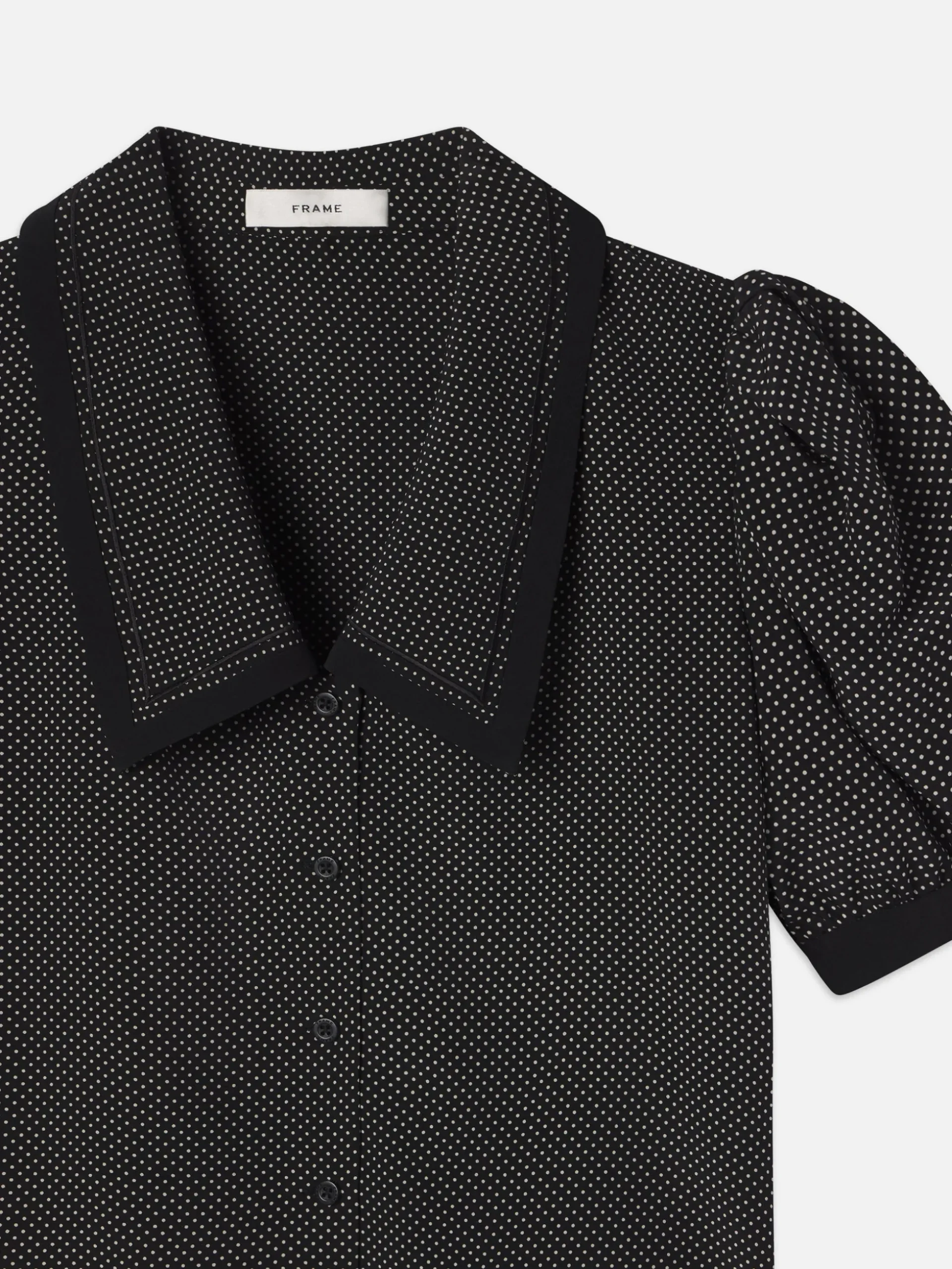 The Polka Dot Sailor Blouse in Black Multi