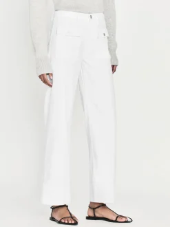 The 70's Patch Pocket Crop Straight in White