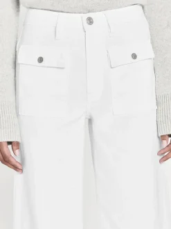 The 70's Patch Pocket Crop Straight in White