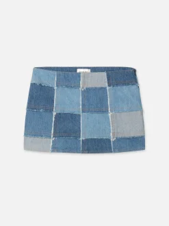 The 70's Patchwork Mini Skirt in Road Trip