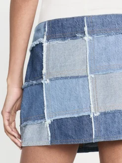 The 70's Patchwork Mini Skirt in Road Trip