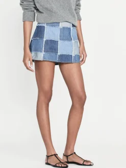 The 70's Patchwork Mini Skirt in Road Trip