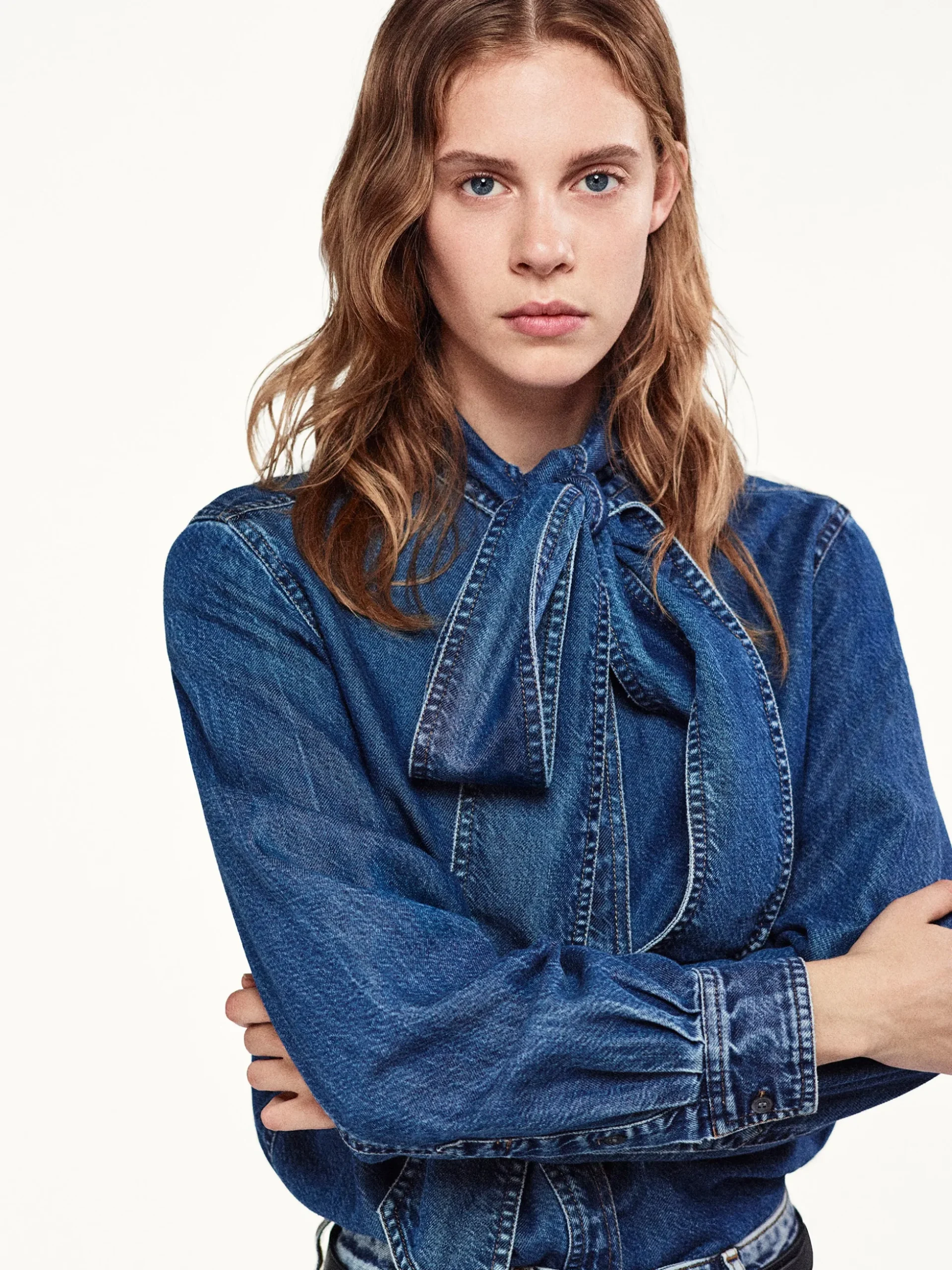 The Secretary Blouse in Babydoll