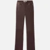 The Slim Stacked Leather Pant in Espresso