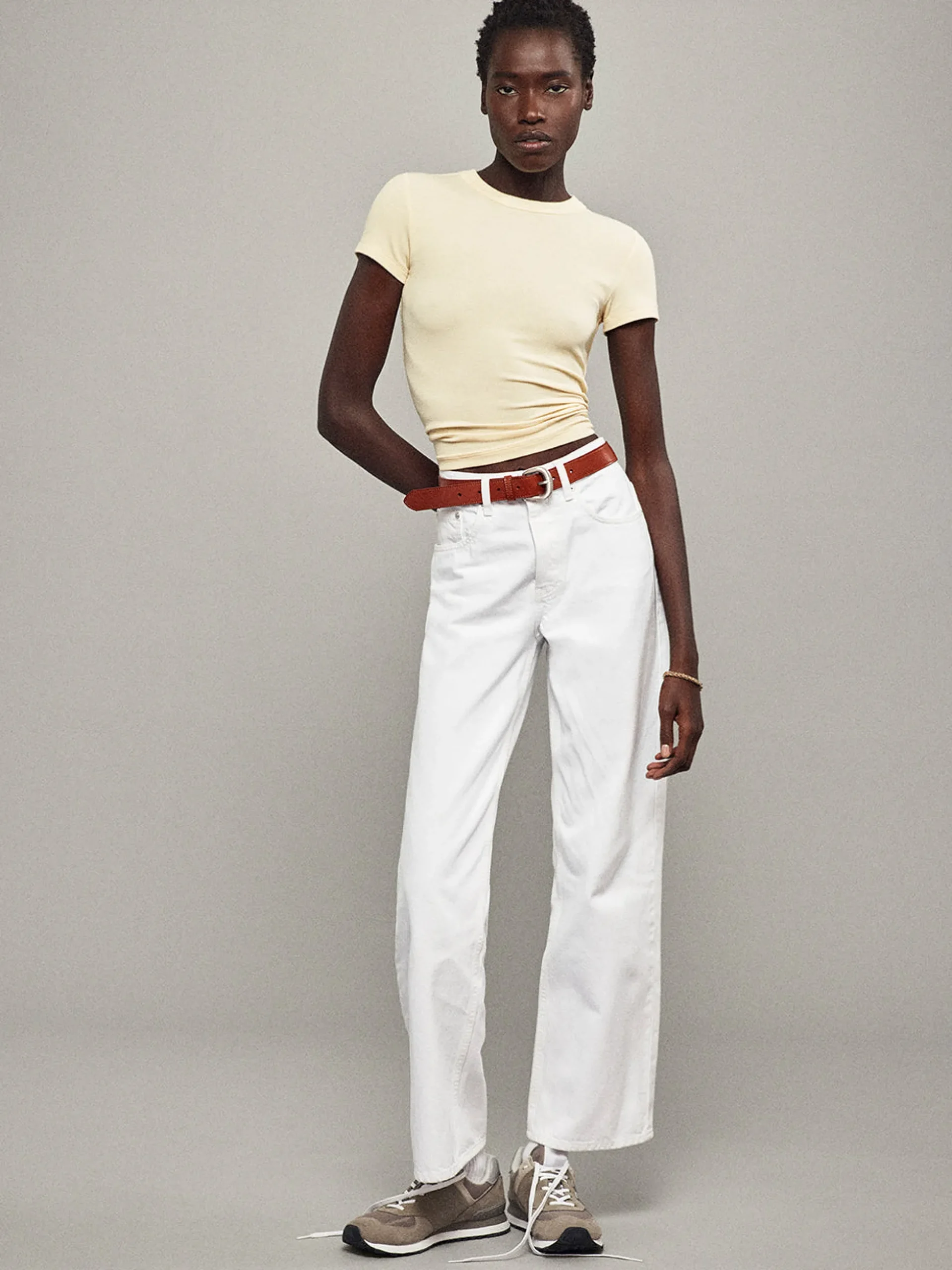 The Slouchy Straight in White