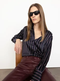 The Standard Shirt in Navy Stripe Multi