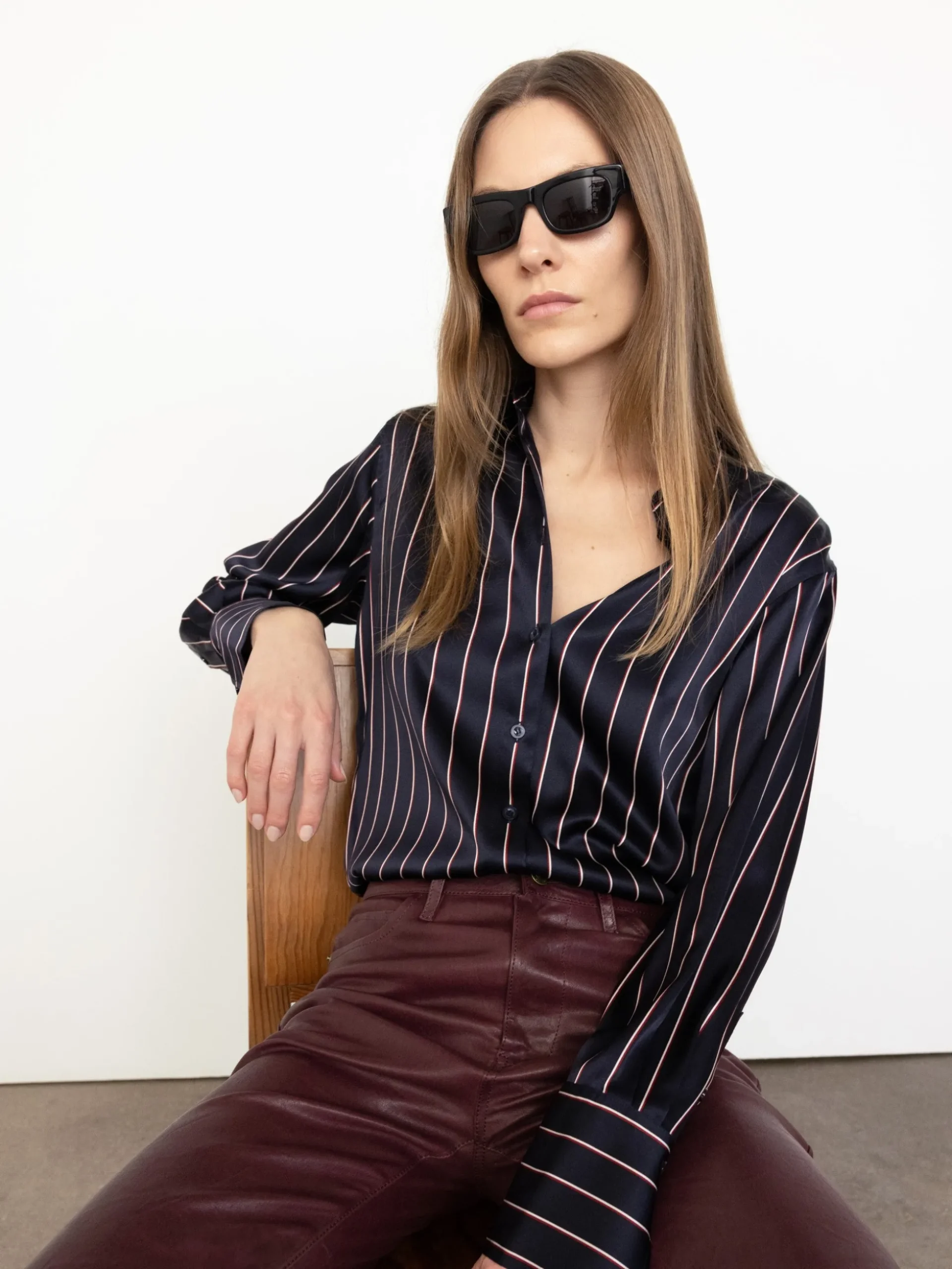 The Standard Shirt in Navy Stripe Multi
