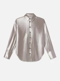 The Standard Shirt in Silver Lame