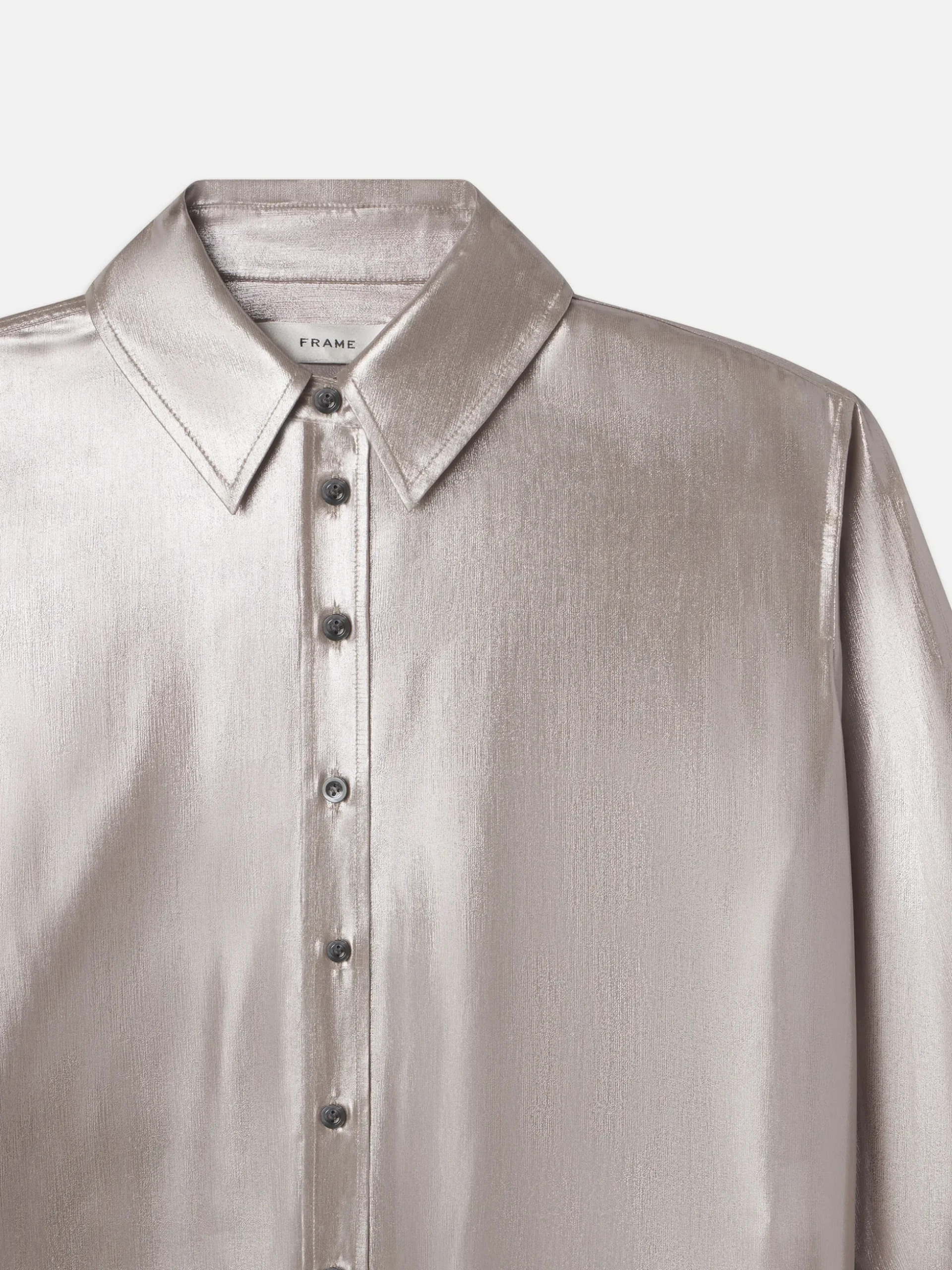 The Standard Shirt in Silver Lame