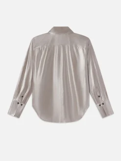 The Standard Shirt in Silver Lame