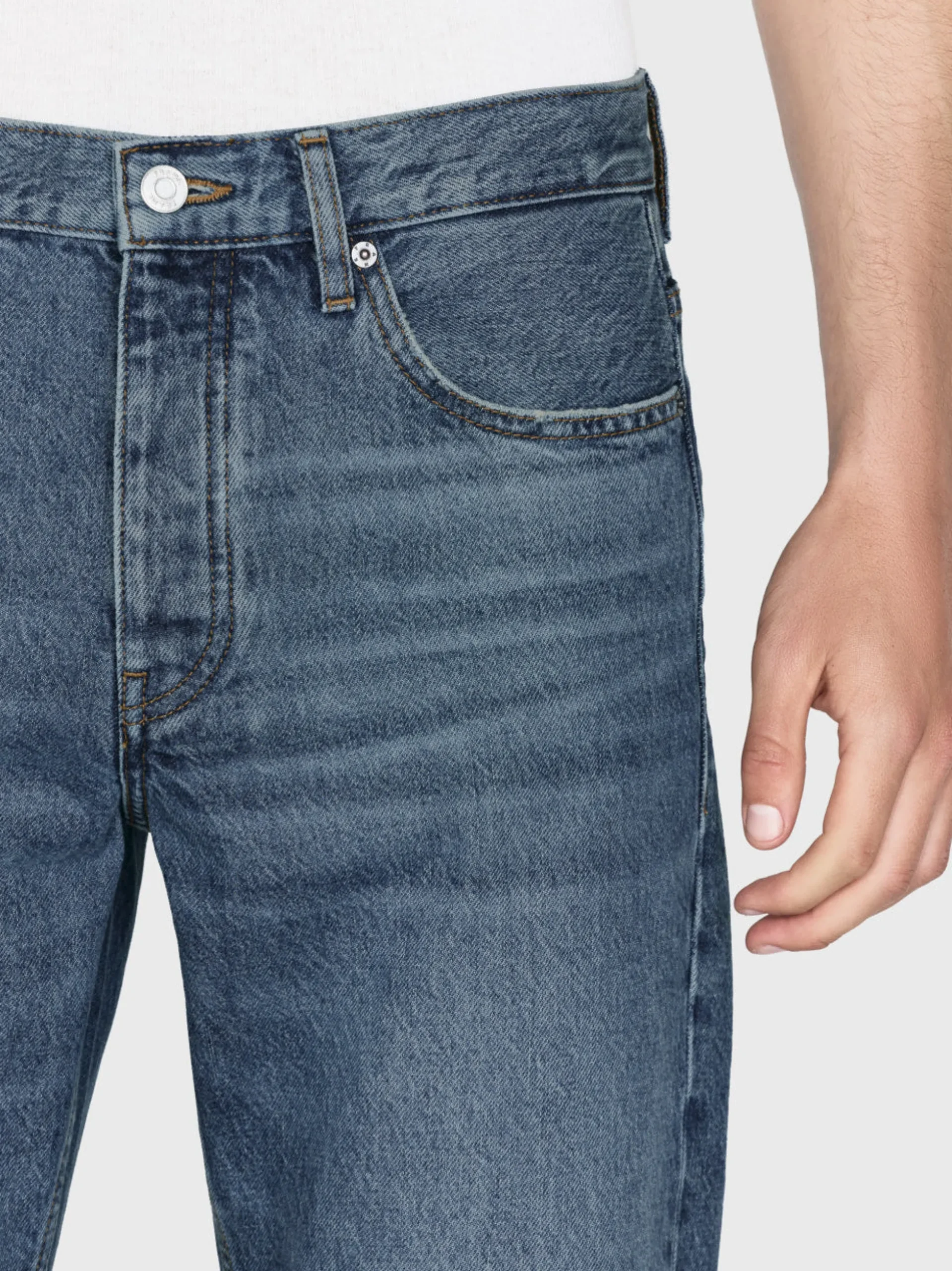The Straight Jean in Blue Gold