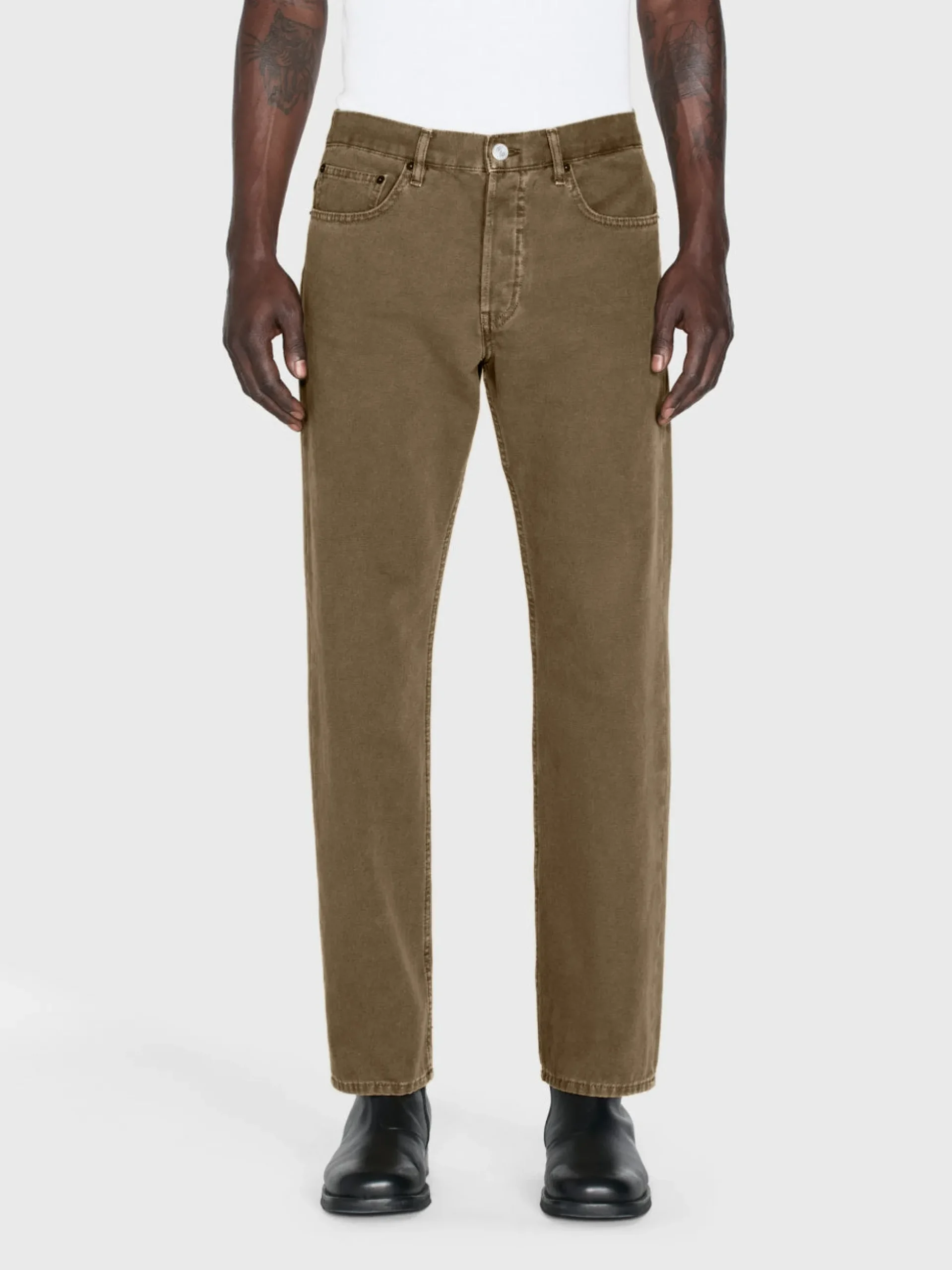 The Straight Jean in Light Brown