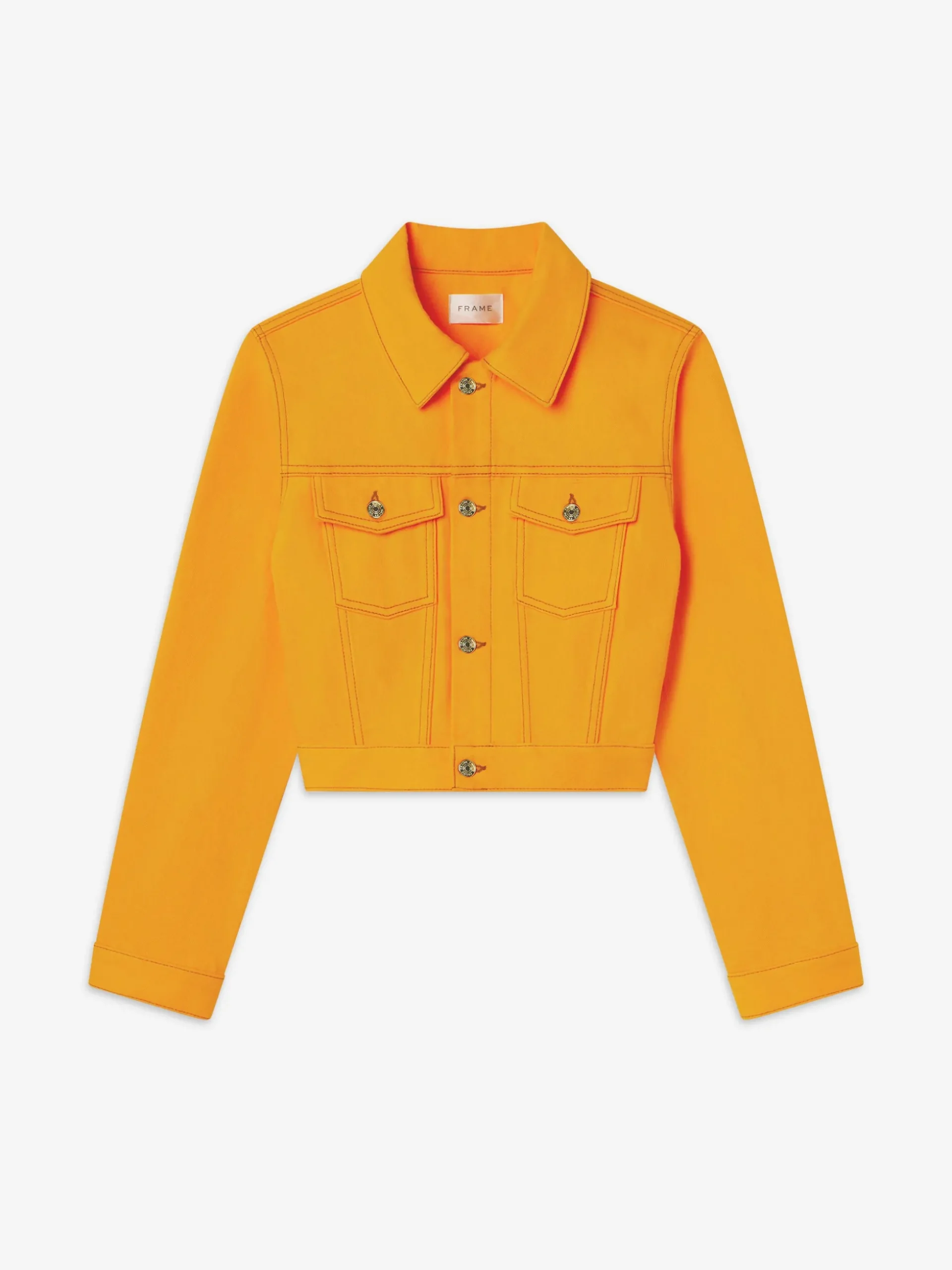 The Tailored Denim Jacket in Marigold