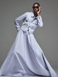 The Tailored Denim Jacket in Celeste