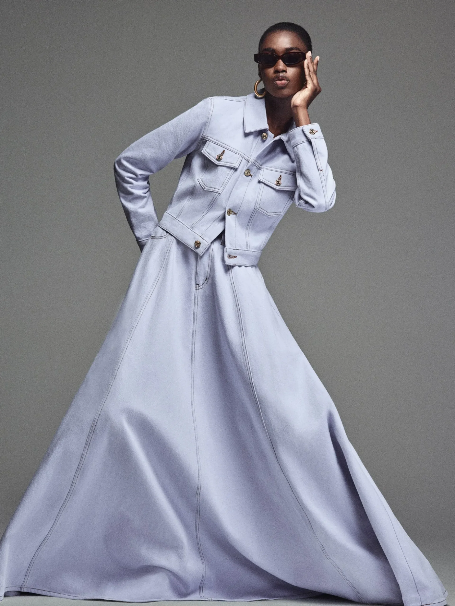 The Tailored Denim Jacket in Celeste