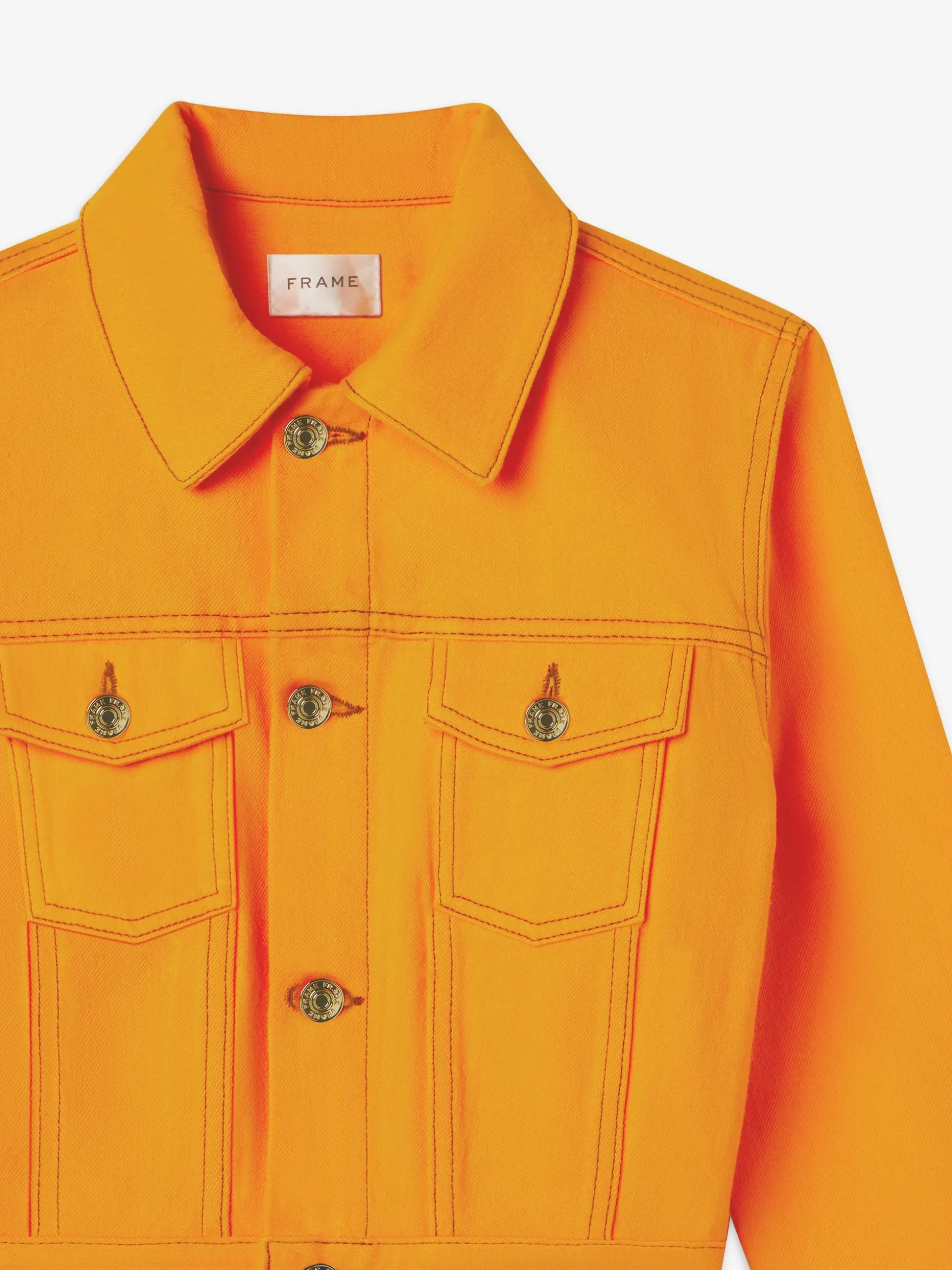 The Tailored Denim Jacket in Marigold
