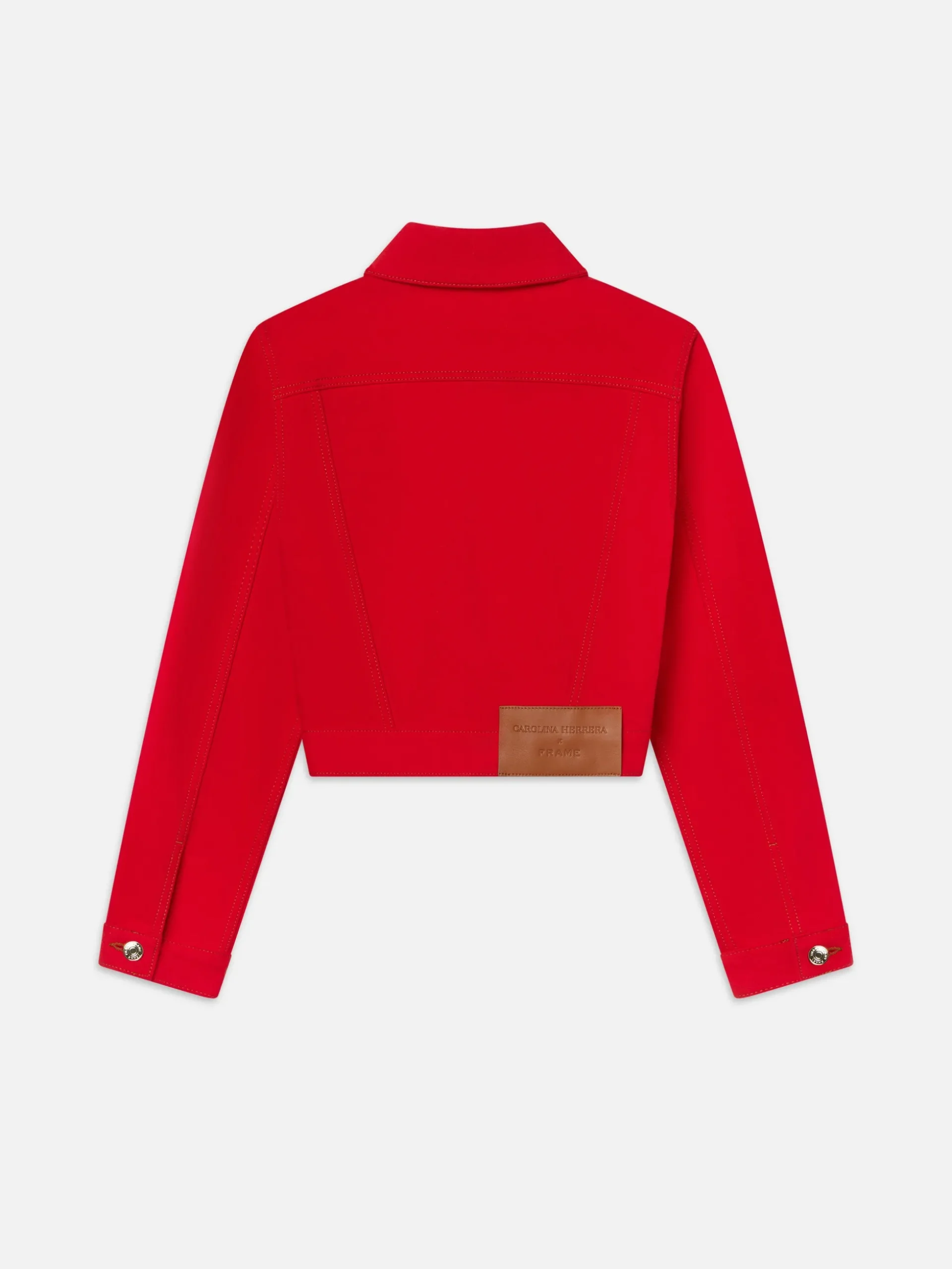 The Tailored Denim Jacket in Herrera Red