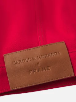 The Tailored Denim Jacket in Herrera Red