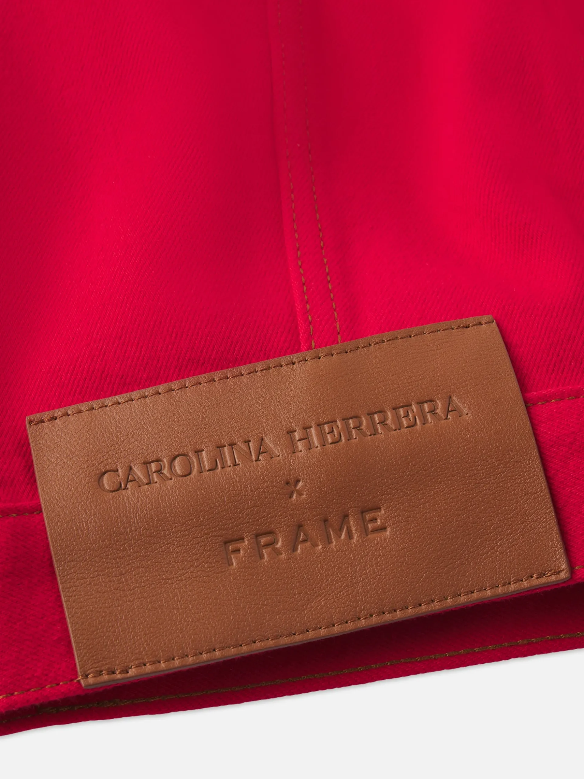 The Tailored Denim Jacket in Herrera Red
