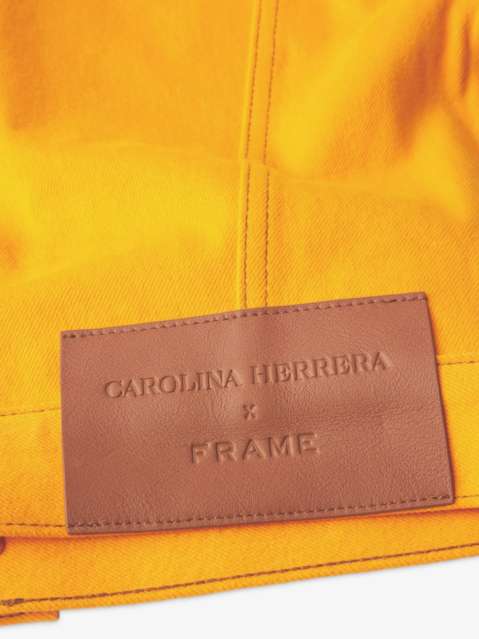 The Tailored Denim Jacket in Marigold