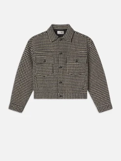 The Tweed Boxy Jacket in Houndstooth