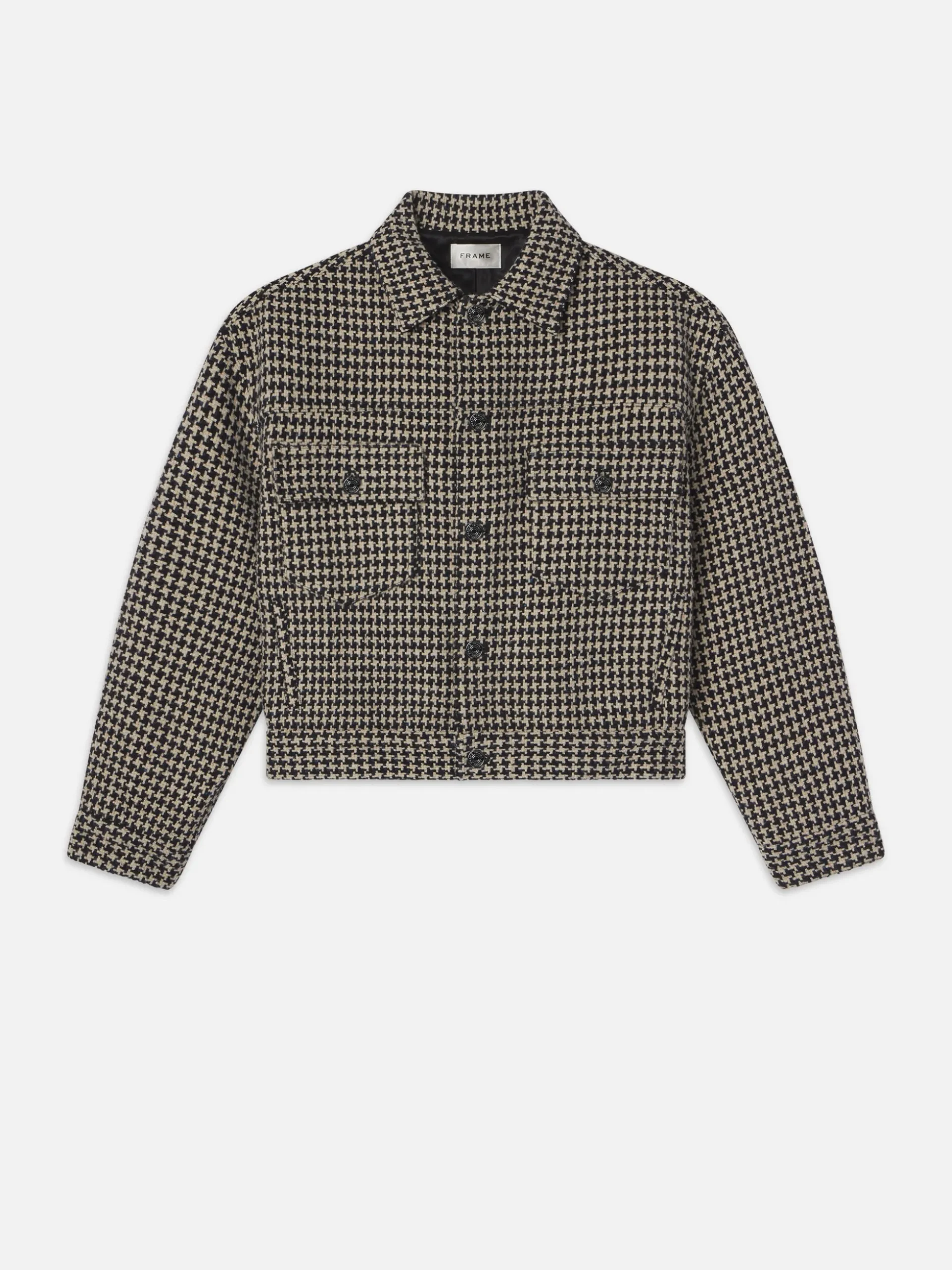 The Tweed Boxy Jacket in Houndstooth