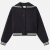 The Varsity Jacket in Navy Multi
