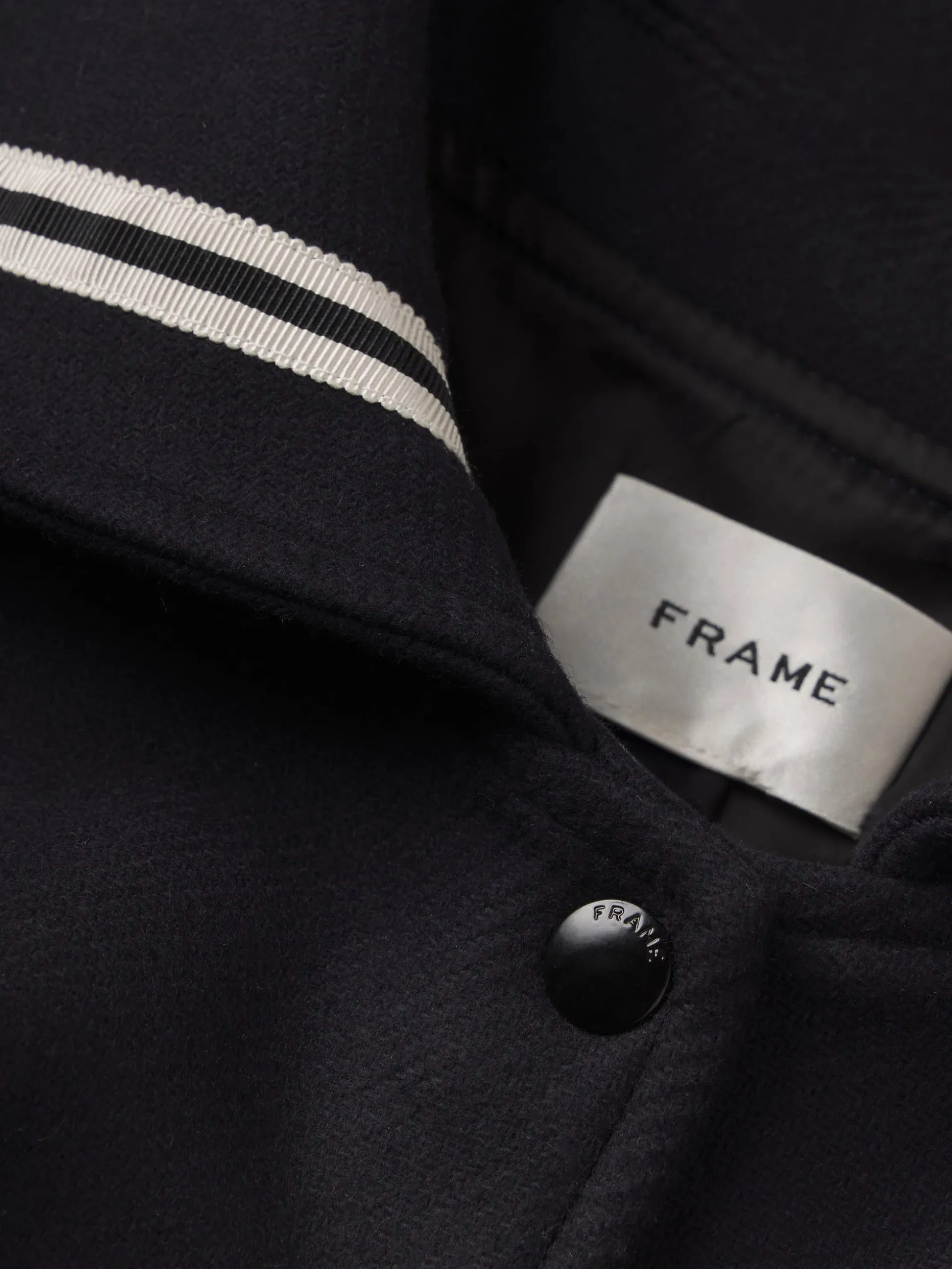 The Varsity Jacket in Navy Multi