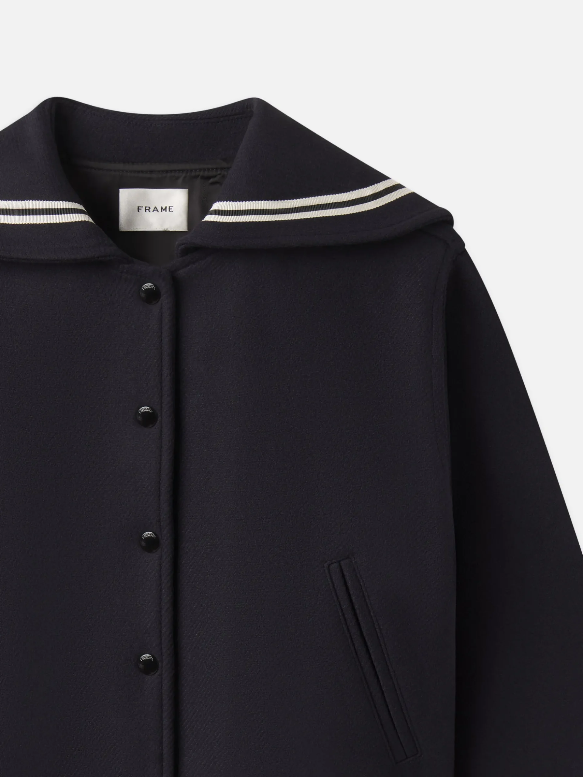 The Varsity Jacket in Navy Multi