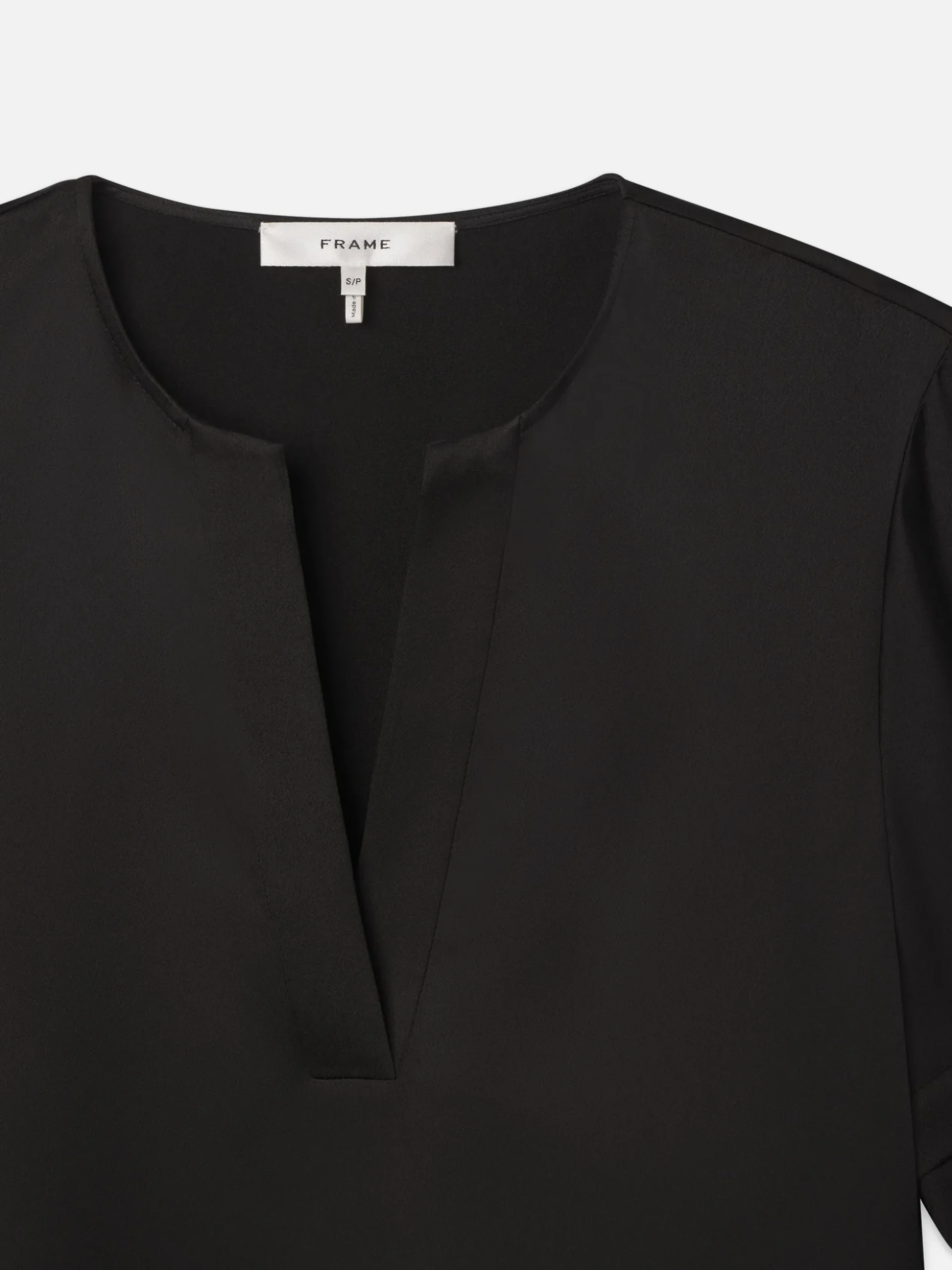Tiered Ruffle Short Sleeve Blouse in Black