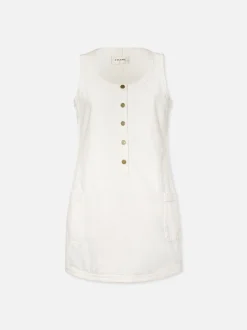 Trapunto Side Pocket Dress in Au Natural Clean