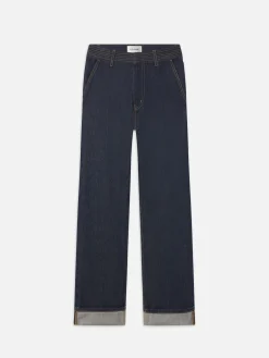 Trapunto Trouser in Rinse