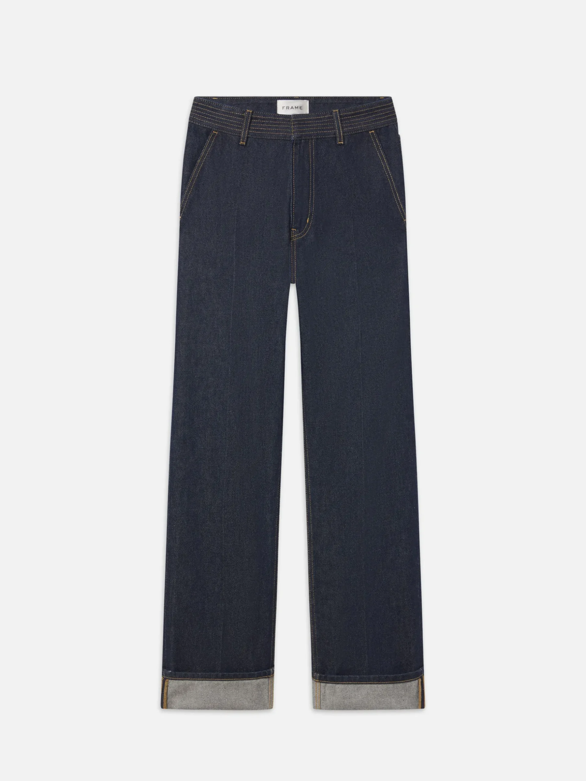 Trapunto Trouser in Rinse