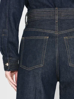 Trapunto Trouser in Rinse