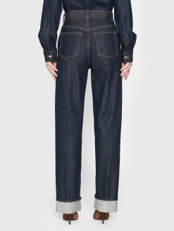 Trapunto Trouser in Rinse