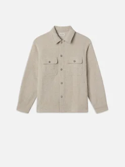 Tweed Overshirt Jacket in Dove Tweed