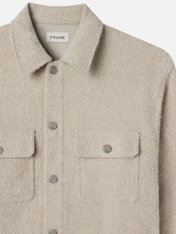 Tweed Overshirt Jacket in Dove Tweed