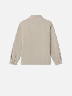 Tweed Overshirt Jacket in Dove Tweed