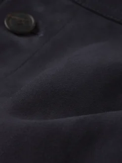 Unlined Suede Chore Coat in Dark Navy