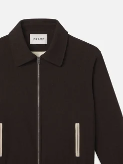 Varsity Jacket in Dark Brown