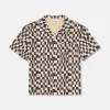 Vintage Print Shirt in Dark Navy
